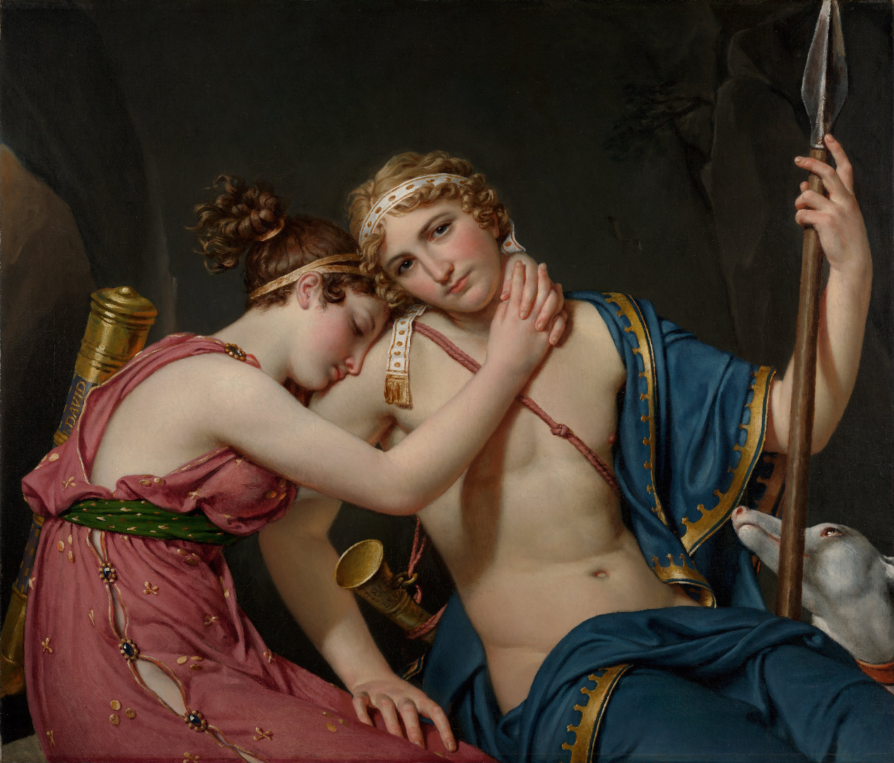 L’addio di Telemaco ed Eurachis di Jacques-Louis David